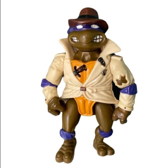 Teenage MUTANT NINJA TURTLES TMNT 1990 DONATELLO UNDERCOVER DON FIGURE Playmates - Picture 1 of 8
